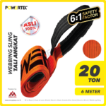 Webbing Sling Powertec (6:1) 4Ply 20 Ton X 6 Meter (Orange)