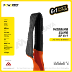 Webbing Sling Powertec (6:1) 4Ply 20 Ton X 8 Meter (Orange) - Image 2