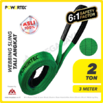 Webbing Sling Powertec (6:1) 2Ply 2 Ton X 3 Meter (Hijau)