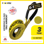 Webbing Sling Powertec (6:1) 2Ply 3 Ton X 12 Meter (Kuning)