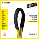 Webbing Sling Powertec (6:1) 2Ply 3 Ton X 1 Meter (Kuning) - Gambar 2