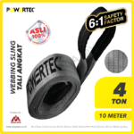 Webbing Sling Powertec (6:1) 2Ply 4 Ton X 10 Meter (Abu)