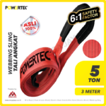 Webbing Sling Sling Powertec (6:1) 2Ply 5 Ton X 3 Meter (Merah)