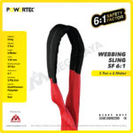 Webbing Sling Powertec (6:1) 2Ply 5 Ton X 6 Meter (Merah) - Image 2