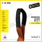 Webbing Sling Powertec (6:1) 2Ply 6 Ton X 2 Meter (Cokelat) - Gambar 2