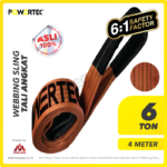 Webbing Sling Powertec (6:1) 2Ply 6 Ton X 4 Meter (Cokelat)