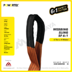 Webbing Sling Powertec (6:1) 2Ply 6 Ton X 4 Meter (Cokelat) - Image 2