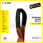 Webbing Sling Powertec (6:1) 2Ply 6 Ton X 6 Meter (Cokelat) - Image 2