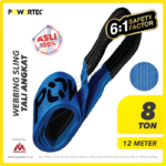 Webbing Sling Powertec (6:1) 2Ply 8 Ton X 12 Meter (Biru)