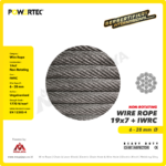 Wire Rope Powertec 19x7 + IWRC Ungalv 24Milimeter - Image 2