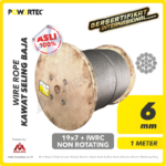 Wire Rope Powertec 19x7 + IWRC Ungalv 6Milimeter