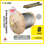 Wire Rope Powertec 19x7 + IWRC Ungalv 8Milimeter