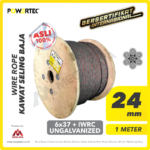 Wire Rope Powertec 6x37 + IWRC Ungalv 24Milimeter