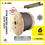 Wire Rope Powertec 6x37 + IWRC Ungalv 6Milimeter