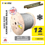 Wire Rope Powertec 6x12 + 7FC Galv 12Milimeter