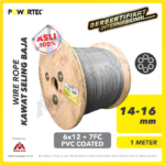 Wire Rope Powertec 6x12 + 7FC PVC 14-16Milimeter