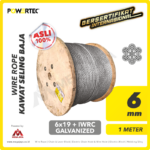 Wire Rope Powertec 6x19 + IWRC Galv 6Milimeter