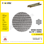 Wire Rope Powertec 6x19 + IWRC Galv 6Milimeter - Image 2