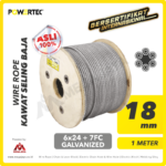Wire Rope Powertec 6x24 + 7FC Galv 18Milimeter