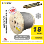 Wire Rope Powertec 6x36 + IWRC Ungalv 18Milimeter