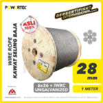 Wire Rope Powertec 6x36 + IWRC Ungalv 28Milimeter
