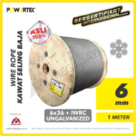 Wire Rope Powertec 6x36 + IWRC Ungalv 6Milimeter