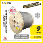 Wire Rope Powertec 6x36 + IWRC Ungalv 9Milimeter
