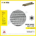 Wire Rope Powertec 6x7 + FC Galv 1,5Milimeter @1000 Meter - Image 2