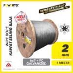 Wire Rope Powertec 6x7 + FC Galv 2Milimeter