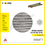 Wire Rope Powertec 7x19 SS 316 14Milimeter - Image 2