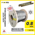 Wire Rope Powertec 7x7 SS 304 0,8Milimeter