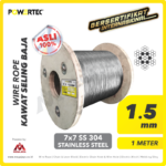 Wire Rope Powertec 7x7 SS 304 1,5Milimeter