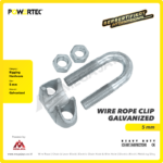 Wire Rope Clip Powertec Galv 5Milimeter - 3/16" - Image 2