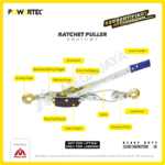 Ratchet Puller Powertec 4 Ton - Gambar 2