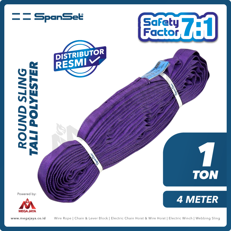 SPANSET-Round-Sling-1Ton-x-4Meter-I.png Round Sling Spanset (7:1) 1 Ton x 4 Meter (Ungu) - Gambar 1
