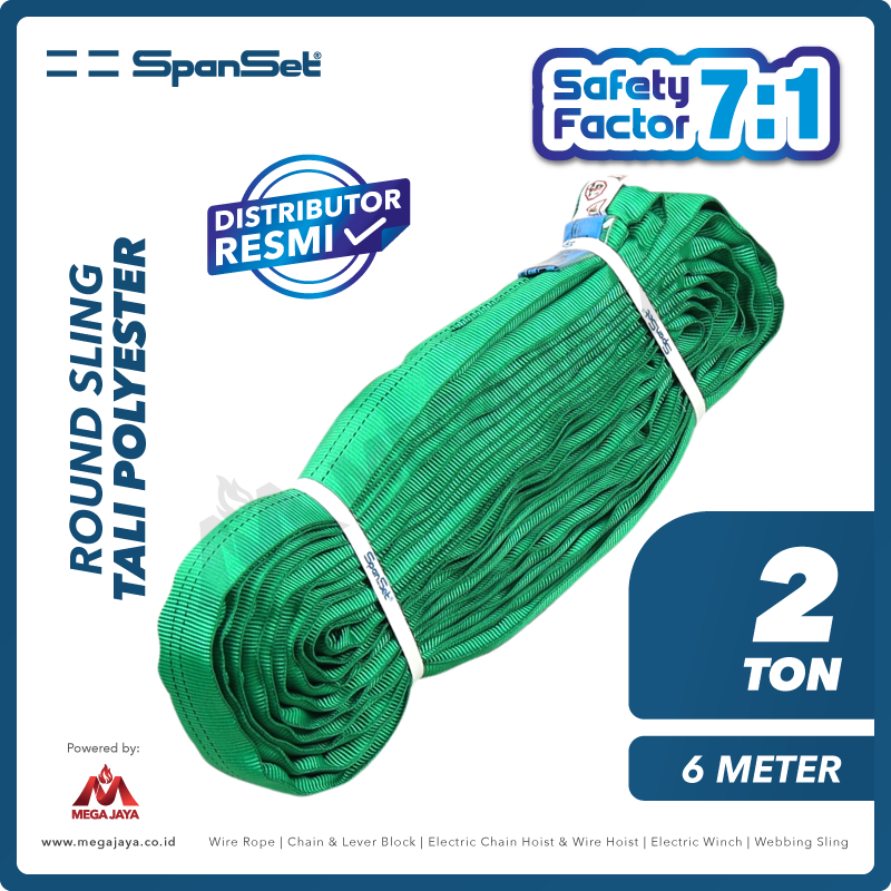SPANSET-Round-Sling-2Ton-x-6Meter-I.png Round Sling Spanset (7:1) 2 Ton x 6 Meter (Hijau) - Gambar 1