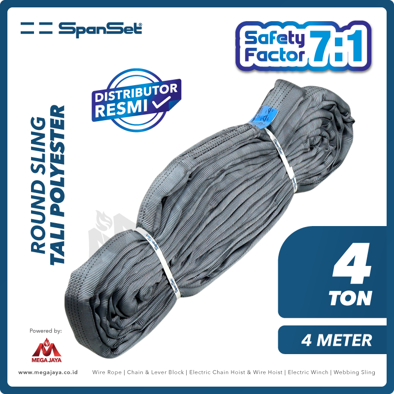 SPANSET-Round-Sling-4Ton-x-4Meter-I.png Round Sling Spanset (7:1) 4 Ton x 4 Meter (Abu) - Image 1