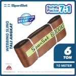 Web Sling Spanset (7:1) 2Ply 6 Ton X 10 Meter (Cokelat)