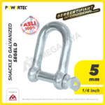 Shackle Powertec Galv D 5Milimeter - 1/4"