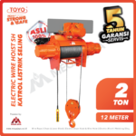 Electric Wire Rope Hoist 3F Toyo SH + Trolley 2 Ton x 12 Meter