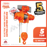 Electric Wire Rope Hoist 3F Toyo SH + Trolley 5 Ton x 12 Meter