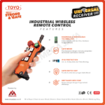 Wireless Remote Control TOYO Single Speed 6 Button (AC/DC 18-65V) - Gambar 4