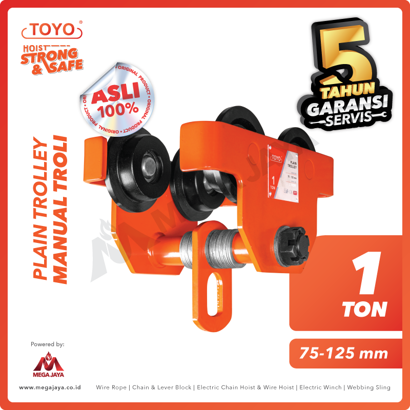 TOYO-Plain-Trolley-1Ton-I.png Plain Trolley Toyo GCT 1 Ton (New) - Image 1