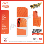 Webbing Sling Merek Toyolift (8:1) 2Ply 12 Ton X 12 Meter (Orange) - Image 2