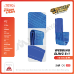 Webbing Sling Merek Toyolift (8:1) 4Ply 16 Ton X 8 Meter (Biru) - Gambar 2