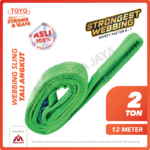 Webbing Sling Merek Toyolift (8:1) 2Ply 2 Ton X 12 Meter (Hijau)