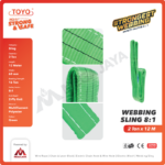 Webbing Sling Merek Toyolift (8:1) 2Ply 2 Ton X 12 Meter (Hijau) - Image 2