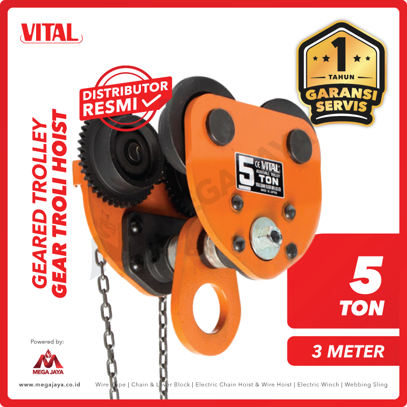 VITAL-Geared-Trolley-5Ton-x-3Meter-I.png Geared Trolley Vital 5 T x 3 M - Gambar 1