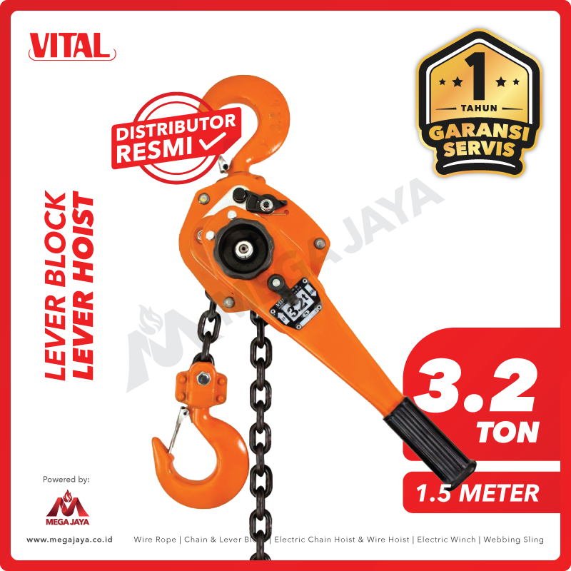 VITAL-Lever-Block-3.2Ton-x-1.5Meter-I.png Lever Block Vital JPN 3,2 Ton x 1,5 Meter - Image 1