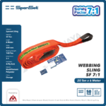 Web Sling Spanset (7:1) 4Ply 20 Ton X 6 Meter (Orange) - Image 2
